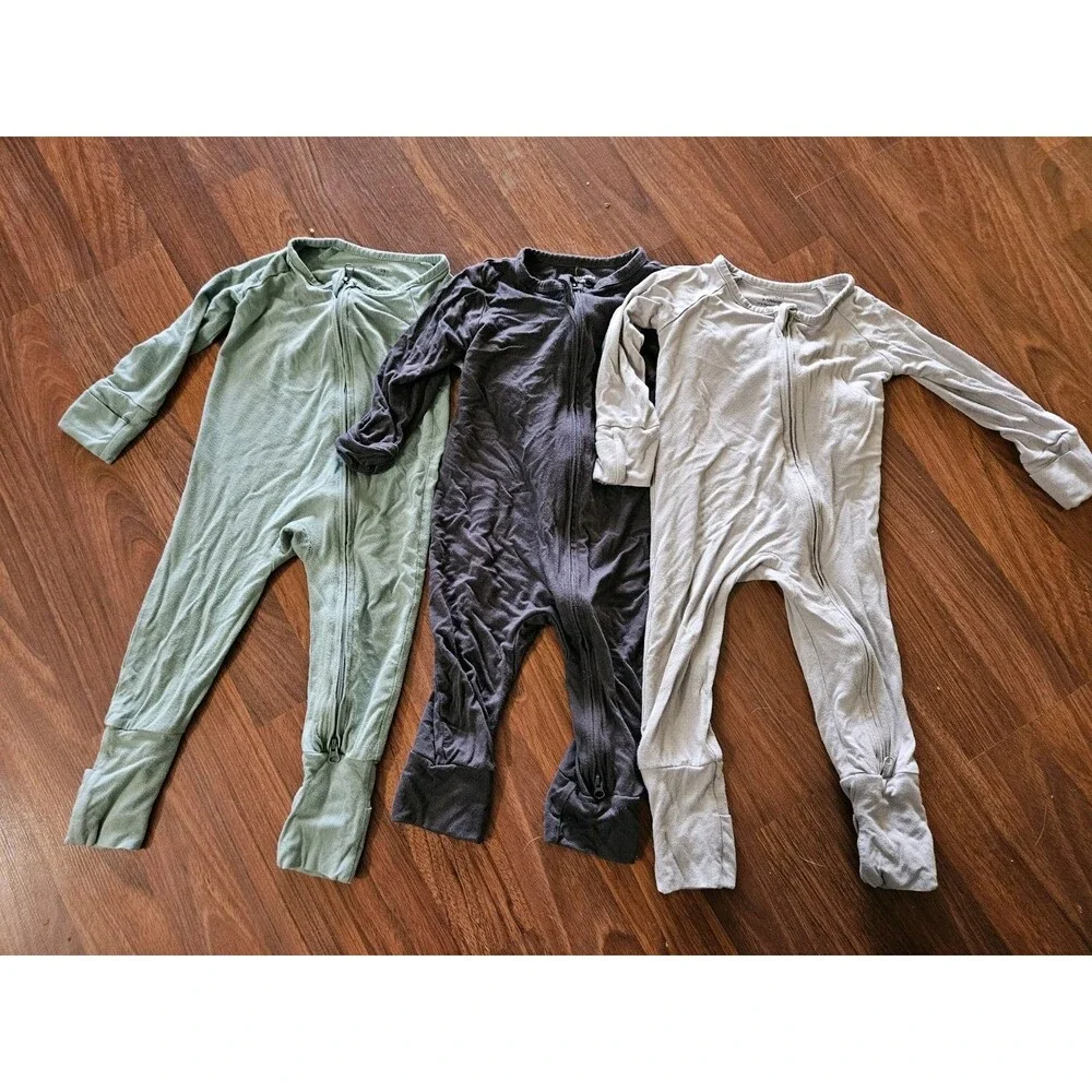 Bamboo 6-12m Footie Pj, Double Zipper, Silky Soft, Lot, Gender Neutral - Picture 1 of 4